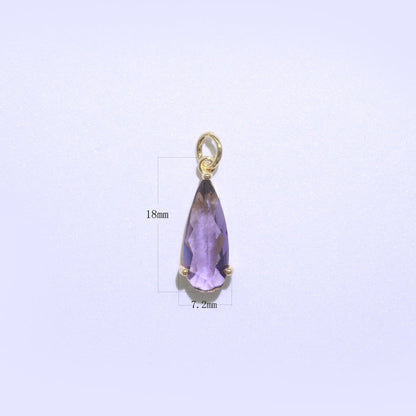 Tear Drop Pendant Arcylic Glass Dangle Charm for Necklace Earring Supply M-286-M-297