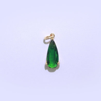 Tear Drop Pendant Arcylic Glass Dangle Charm for Necklace Earring Supply M-286-M-297
