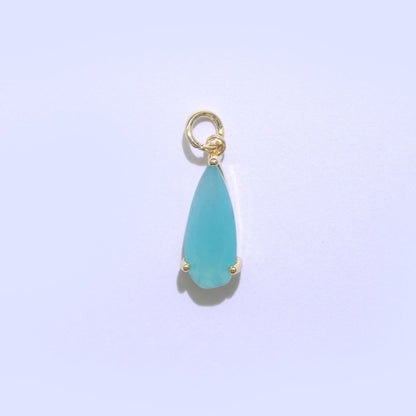 Tear Drop Pendant Arcylic Glass Dangle Charm for Necklace Earring Supply M-286-M-297