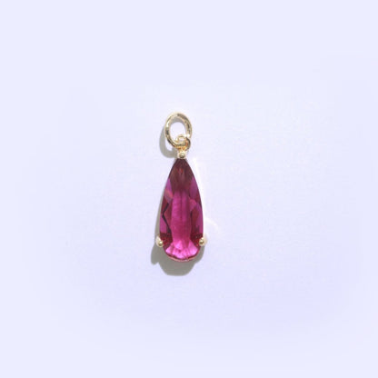 Tear Drop Pendant Arcylic Glass Dangle Charm for Necklace Earring Supply M-286-M-297