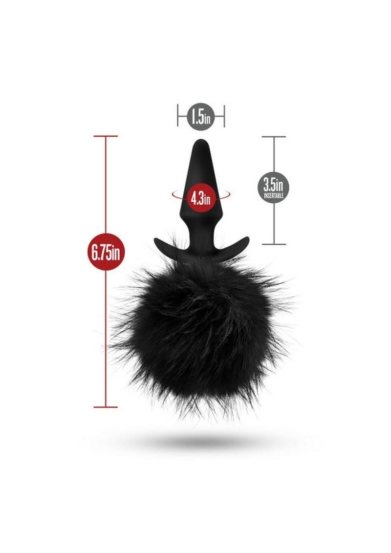 Temptasia Bunny Tail Pom Plug Silicone Anal Plug with Fluffy Tail