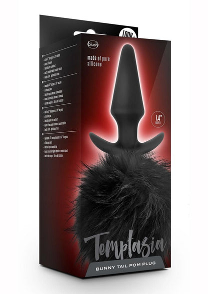 Temptasia Bunny Tail Pom Plug Silicone Anal Plug with Fluffy Tail
