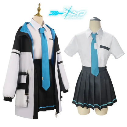 Blue Archive Tendou Arisu Cosplay Costume – Uniform, Wig &amp; Coat Set