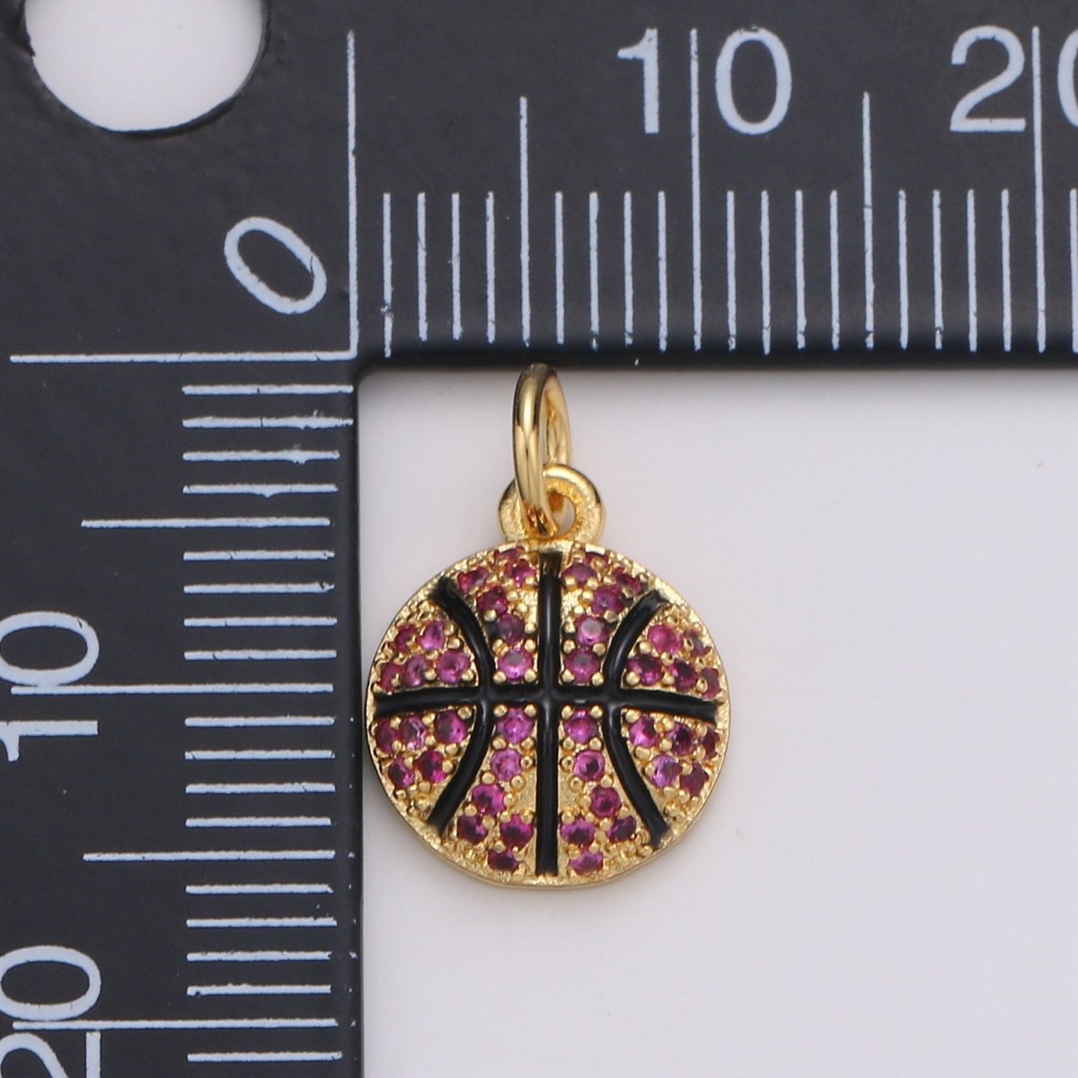 Tennis Ball Gold Filled Charm Gold / Silver  D-727-D-728