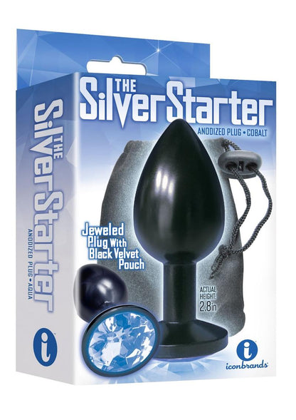 The Silver Starter Bejeweled Stainless Steel Butt Plug