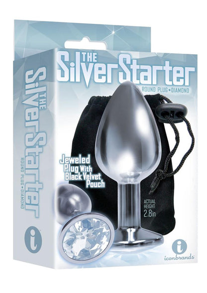 The Silver Starter Bejeweled Stainless Steel Plug
