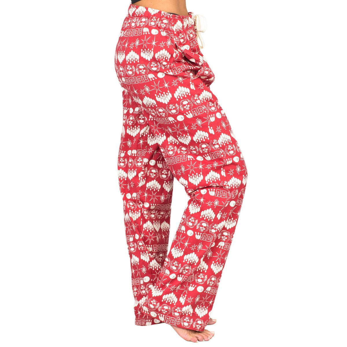 The Big Lebowski Bowling Pins Unisex Adult Red Lounge Pants