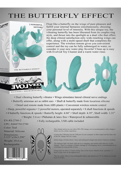 The Butterfly Effect Rechargeable Silicone Dual-Motor Vibrator