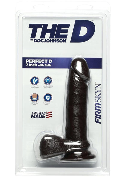 The D Perfect D 7 Inch FirmSKYN Dildo with Balls