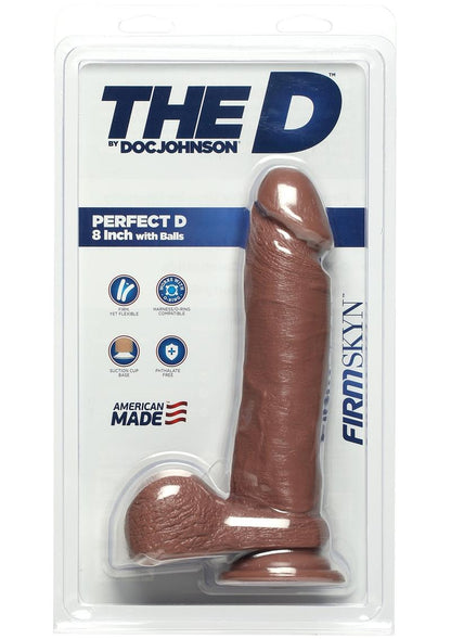 The D Perfect D 7 Inch FirmSKYN Dildo with Balls