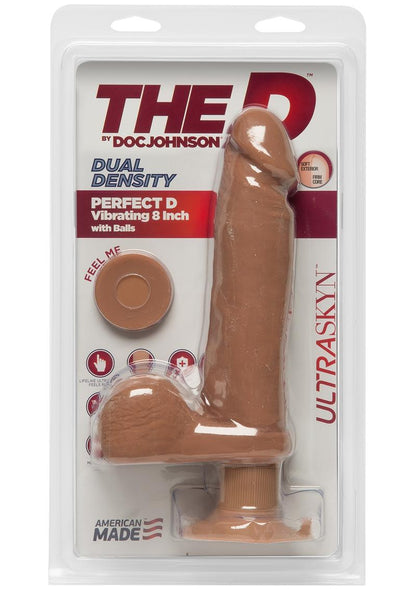 The D Perfect Dual Density Vibrating Dildo With Balls