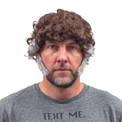 The Gemstones Pastor Character Halloween Cosplay Wig/Sideburns Costume Set