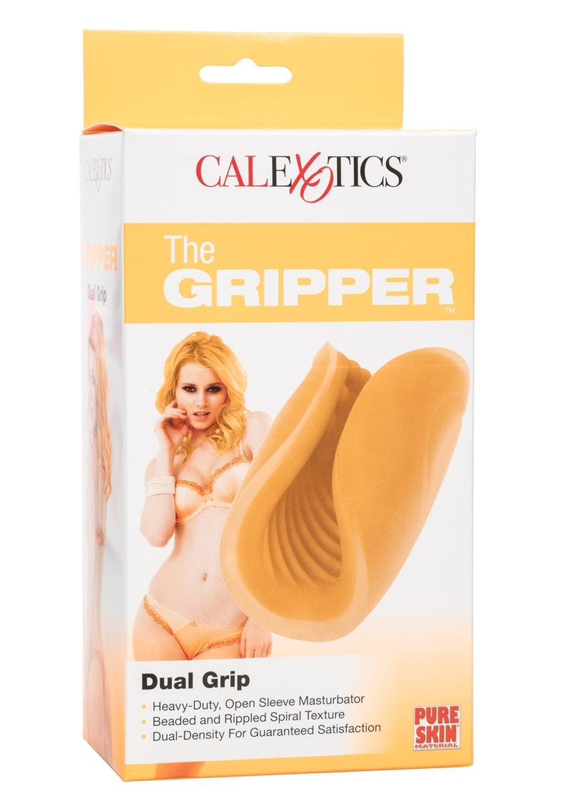 The Gripper Dual Grip Masturbator Beaded And Rippled Spiral Texture