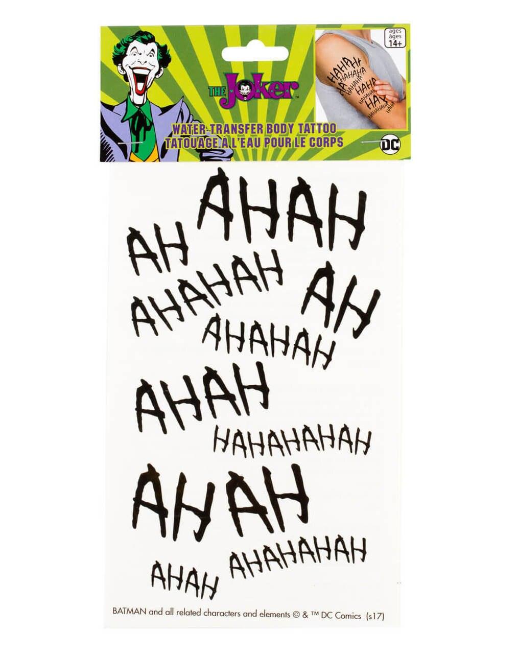 The Joker HA HA HA Body Tattoo