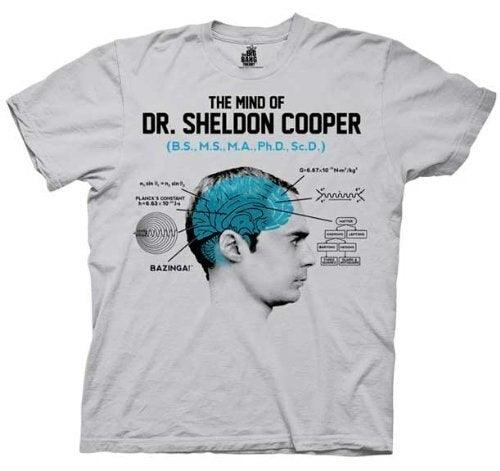 The Mind of Dr. Sheldon Cooper Ice Grey Mens T-shirt