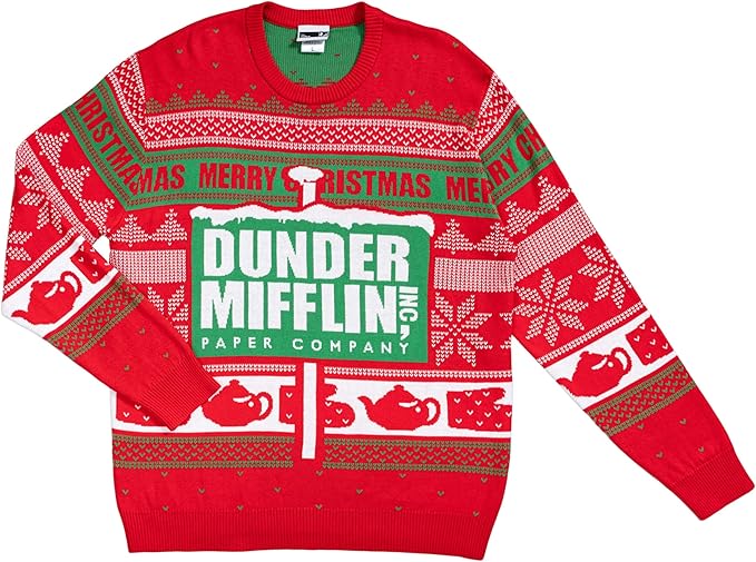 The Office Dunder Mifflin Adult Unisex Ugly Christmas Sweater