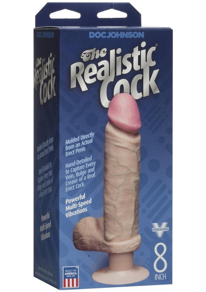 Doc Johnson The Realistic Cock  Powerful Vibrating Dildo