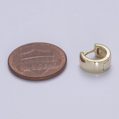 Thick Gold Huggie 10mm Earring 14k Gold Filled Classic Earring Jewelry V-142