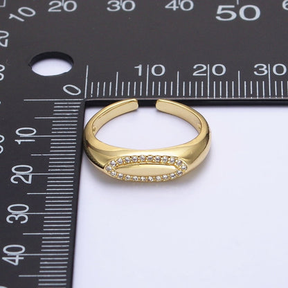 Thin Signet Ring Micro Pave Gold Signet Ring for Minimalist Jewelry O-1982