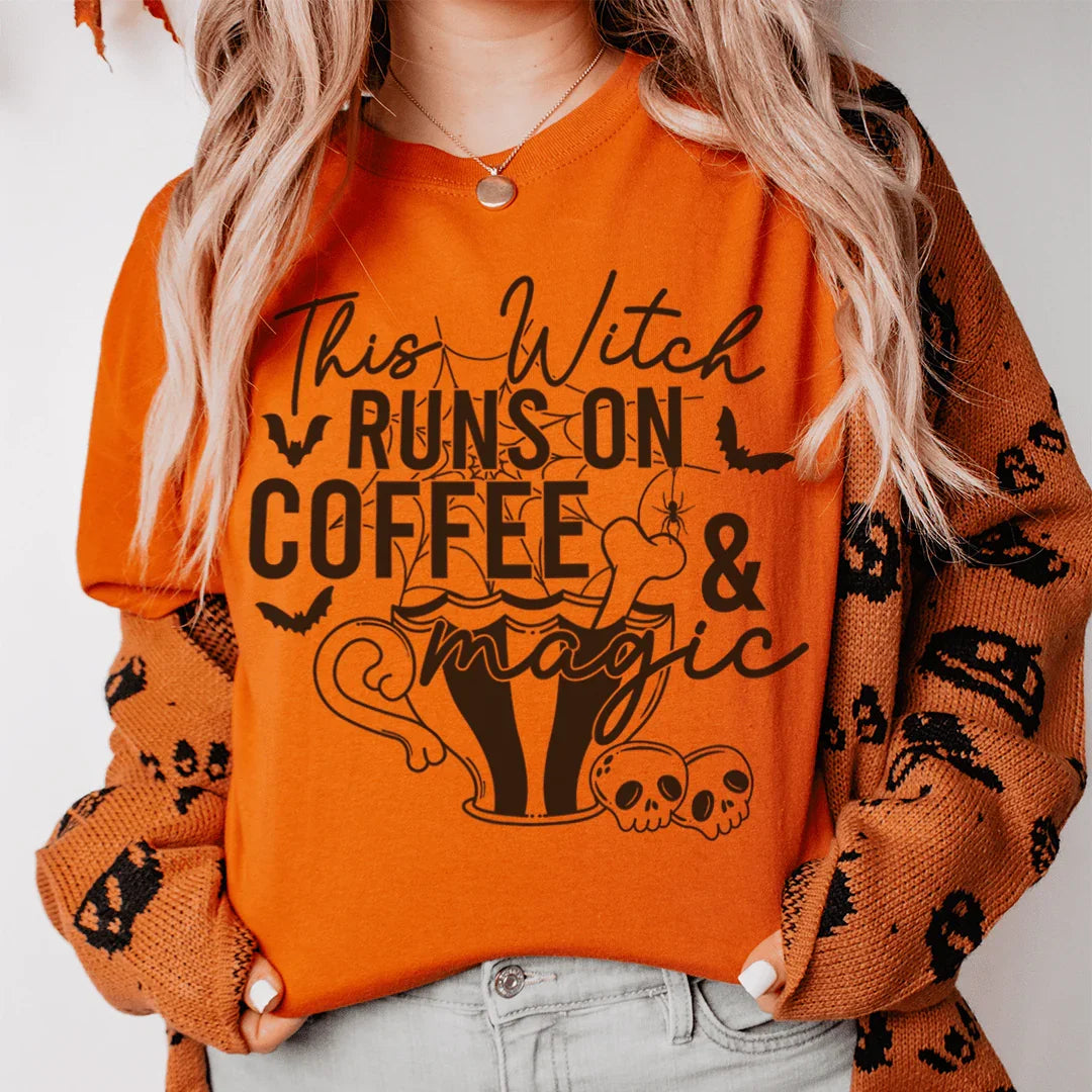 This Witch Runs On Coffee &amp; Magic Tee