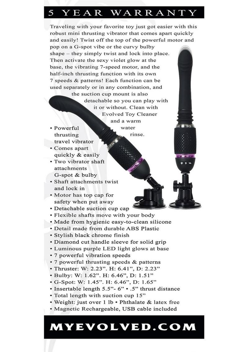Evolved Thrust And Go Rechargeable Silicone Mini Vibrator