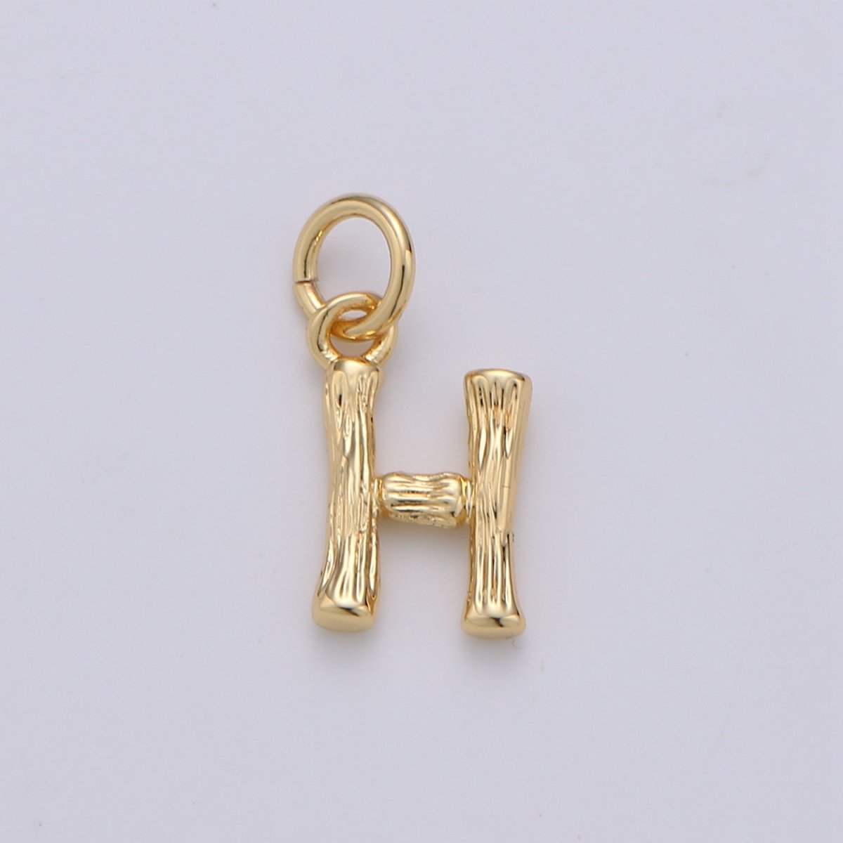 Tiny Bamboo Initial, Letter Alphabet bamboo charms Dainty Gold bamboo Pendant Charm for Necklace Bracelet Earring Component A-057 to A-069