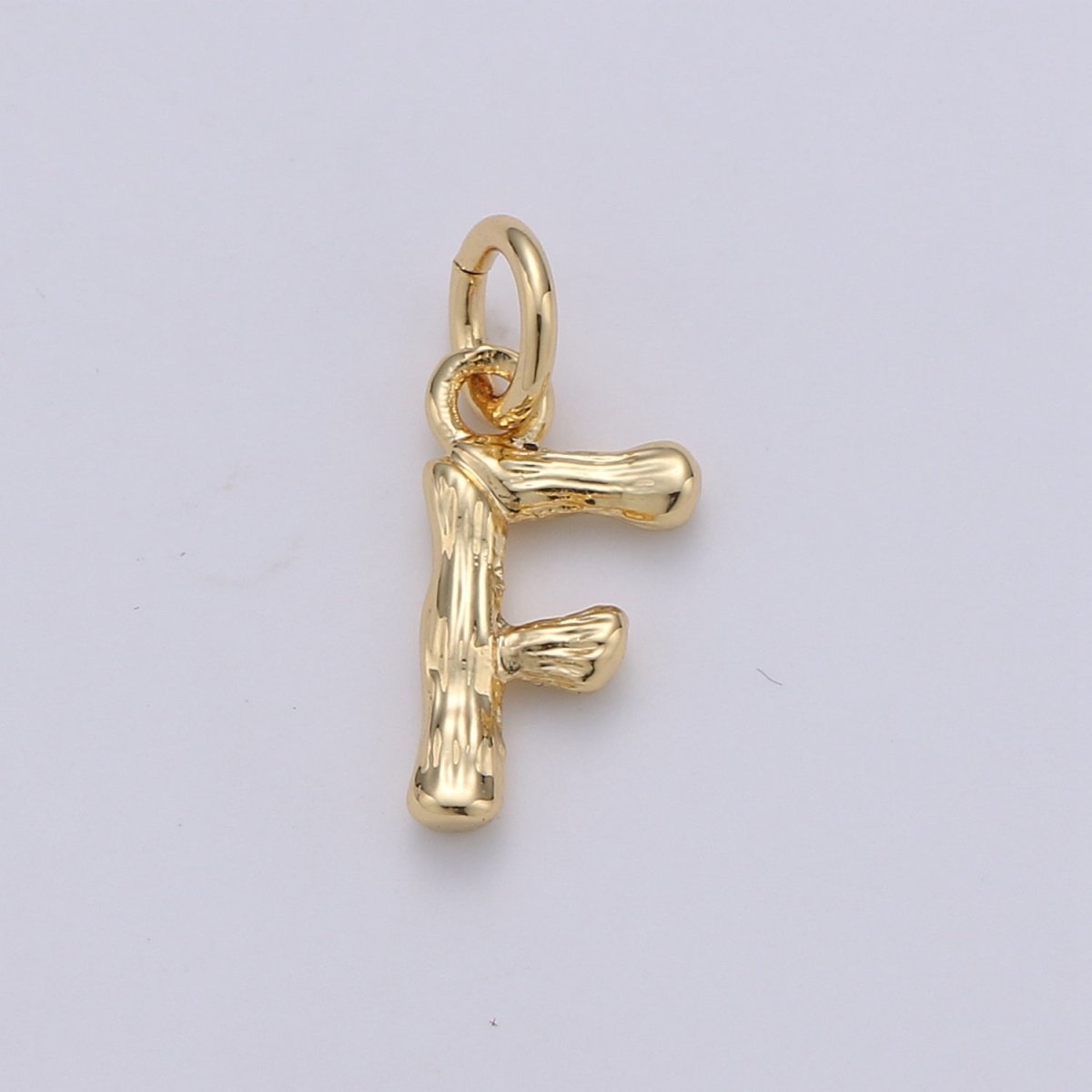 Tiny Bamboo Initial, Letter Alphabet bamboo charms Dainty Gold bamboo Pendant Charm for Necklace Bracelet Earring Component A-057 to A-069