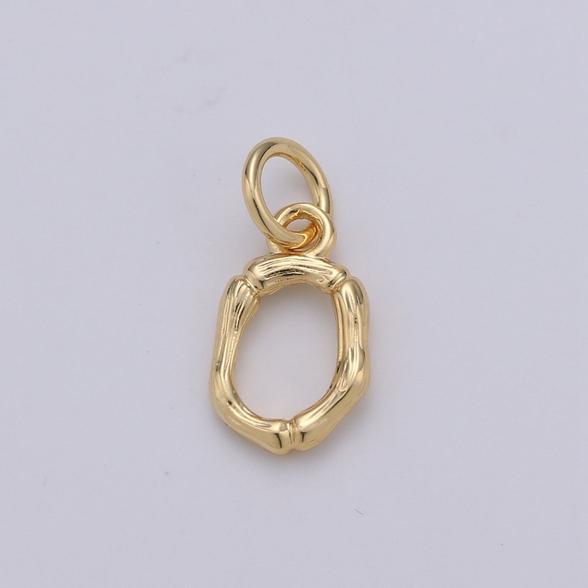 Tiny Bamboo Initial, Letter Alphabet bamboo charms Dainty Gold bamboo Pendant Charm for Necklace Bracelet Earring Component A-057 to A-069