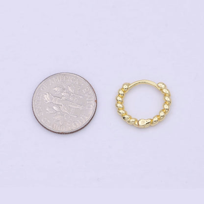 Tiny braided Hoop earrings - Twisted hoop earrings - Gold braided hoop earrings 14k Gold Fill earring P-254