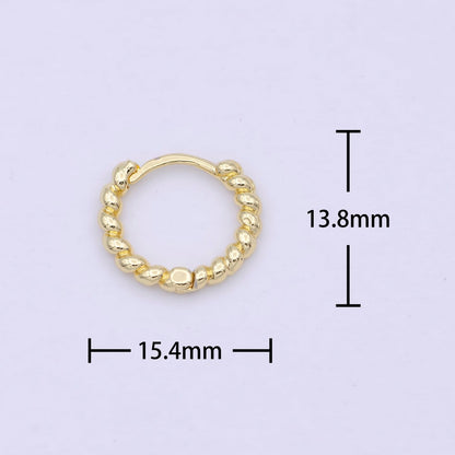 Tiny braided Hoop earrings - Twisted hoop earrings - Gold braided hoop earrings 14k Gold Fill earring P-254