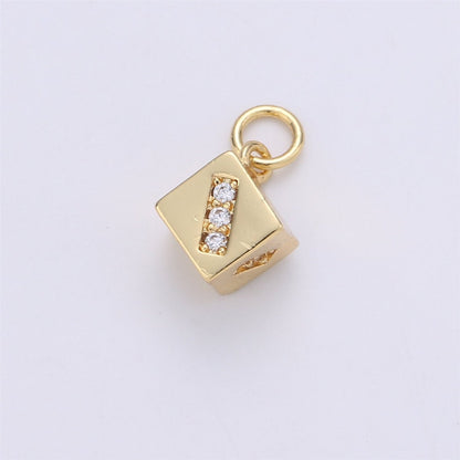 Tiny Dice Pendant Gold Silver Dice Charm Jewelry Craft Supply for necklace earring Bracelet Component C-918, C-426