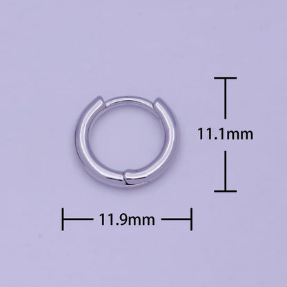 Tiny Gold Huggie Earring 12mm mini Huggie V-366
