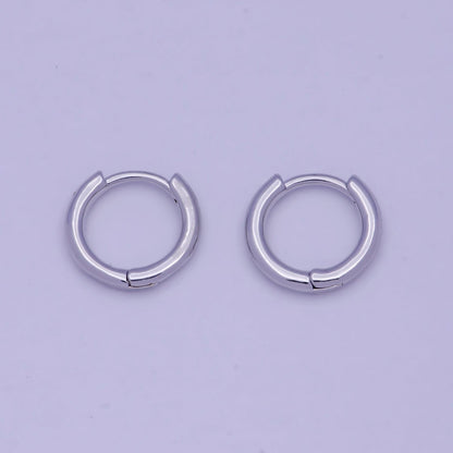 Tiny Gold Huggie Earring 12mm mini Huggie V-366