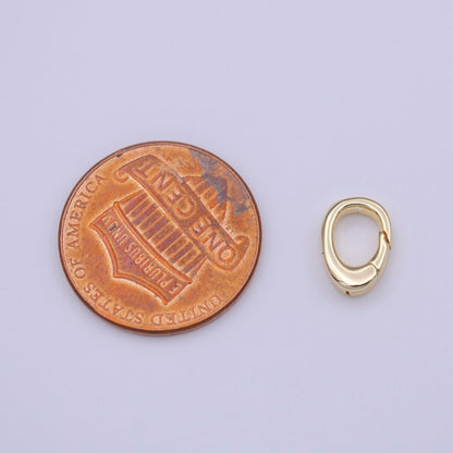Tiny Gold Spring Gate Ring, Push Gate ring 6.7x9.4mm Tear Drop Ring Charm Holder Gold Clasp for Jewelry Clasp K-286