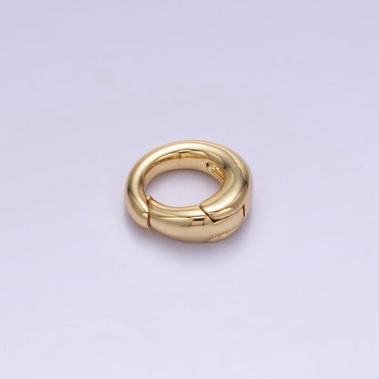 Tiny Oval Hinged Ring Push Gate Clasps 14k Gold Filled Spring Gate Clasp Charm Holder Z-727