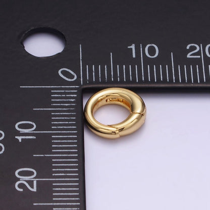 Tiny Oval Hinged Ring Push Gate Clasps 14k Gold Filled Spring Gate Clasp Charm Holder Z-727