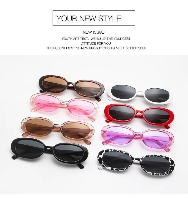 Tiny Small 90s Sunglasses Women Polarized Retro Oval Shape Sunglasses For Woman Designer Sun Glasses For Female Elegant Small Frame Cool Vintage