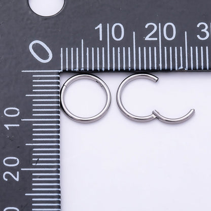 Titanium 10mm Silver Round Single Septum Cartilage Piercing Clicker | BJ-00245