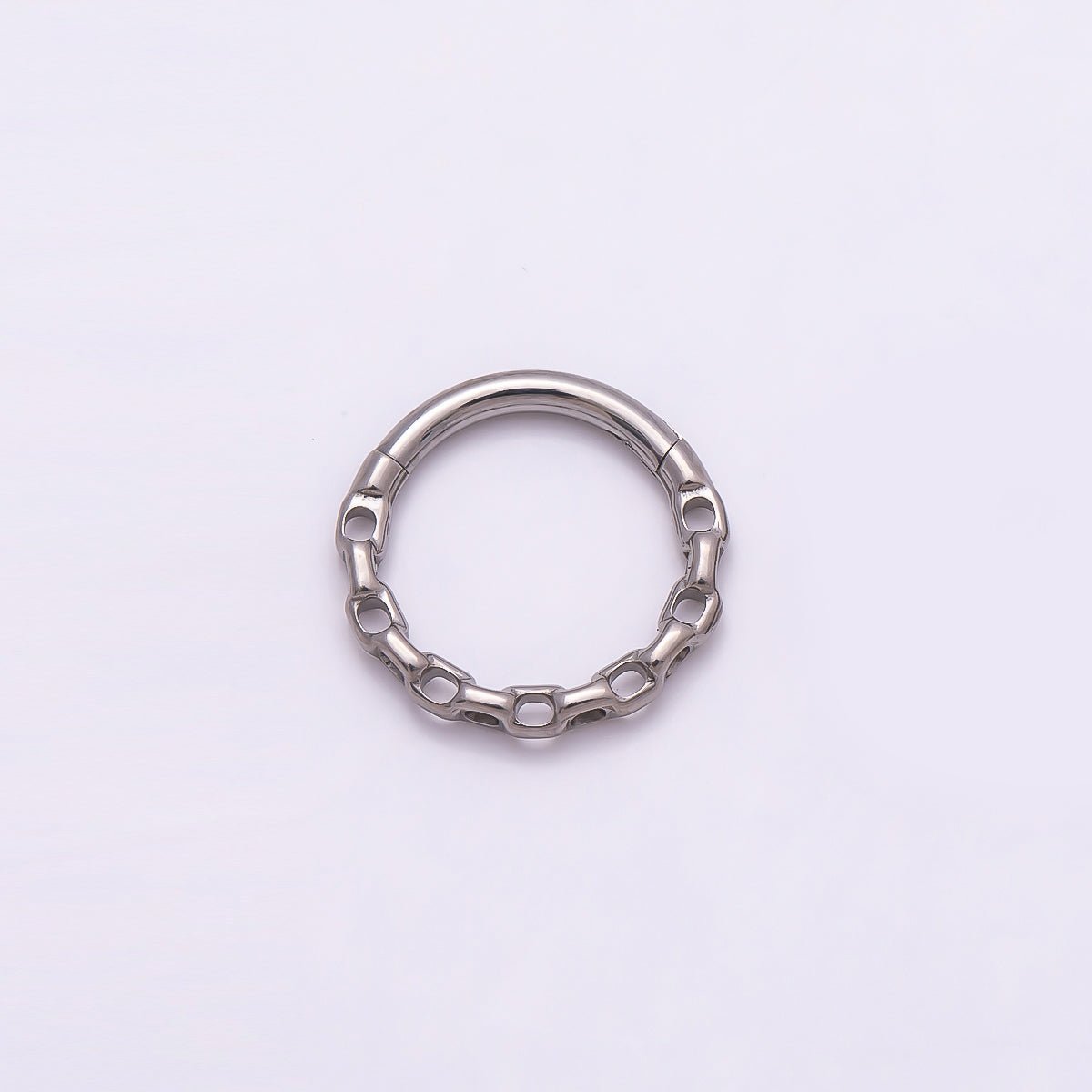 Titanium 11mm Cable Single Septum Cartilage Piercing Clicker in Gold &amp; Silver | BJ-00120 BJ-00121