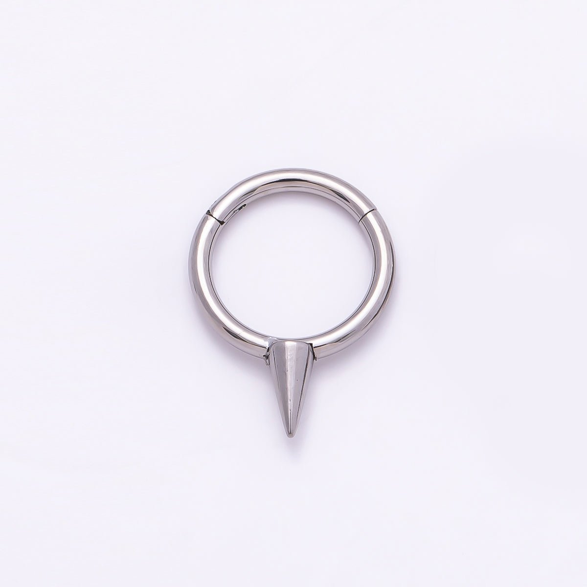 Titanium 14mm Spiked Minimalist Single Septum Cartilage Piercing Clicker in Gold &amp; Silver | BJ-00116 BJ-00117