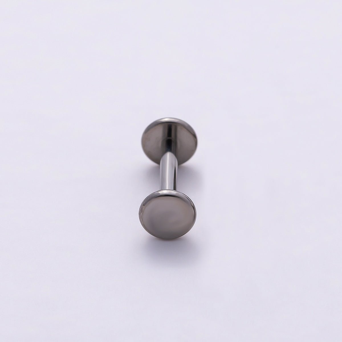 Titanium 4mm Minimalist Round Cartilage Piercing Flat Back Stud in Gold &amp; Silver | BJ-00192 BJ-00193