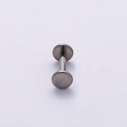 Titanium 4mm Minimalist Round Cartilage Piercing Flat Back Stud in Gold &amp; Silver | BJ-00192 BJ-00193