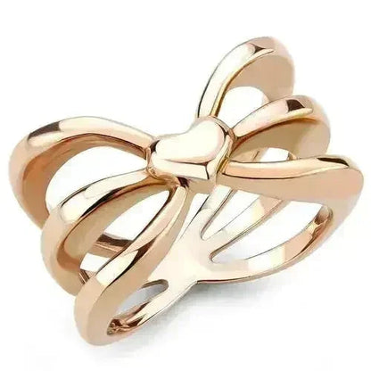 TK3575 - IP Rose Gold(Ion Plating) Stainless Steel Ring with No Stone