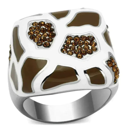TK847 - High polished (no plating) Stainless Steel Ring with Top Grade