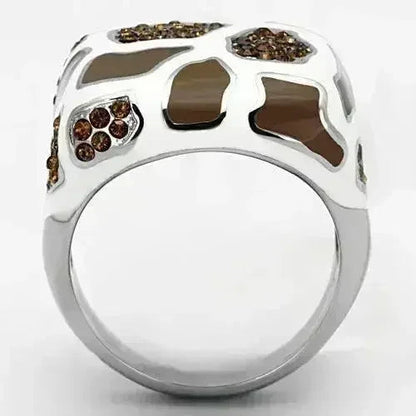 TK847 - High polished (no plating) Stainless Steel Ring with Top Grade