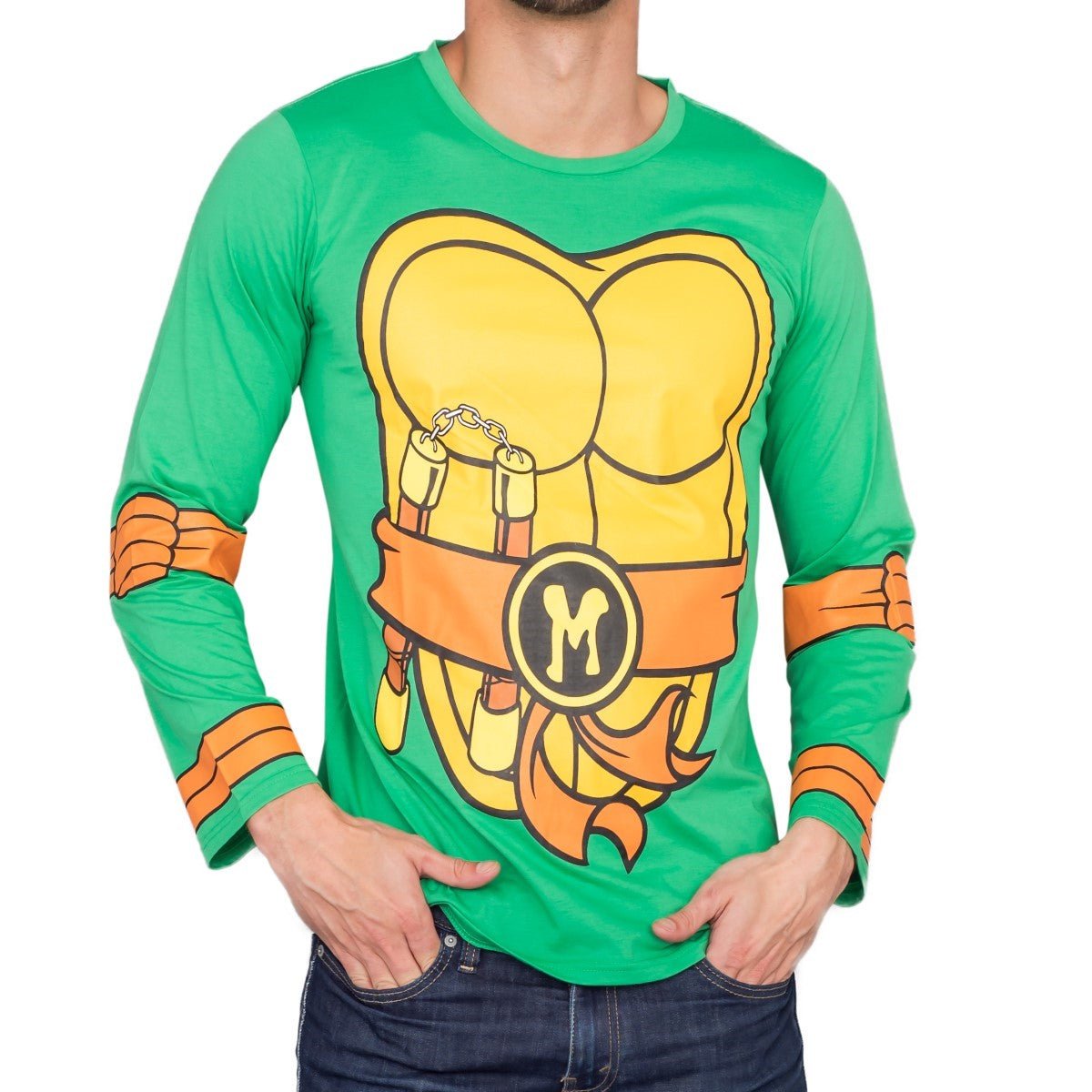 TMNT Long Sleeves Costume T-shirt &amp; Eye Mask