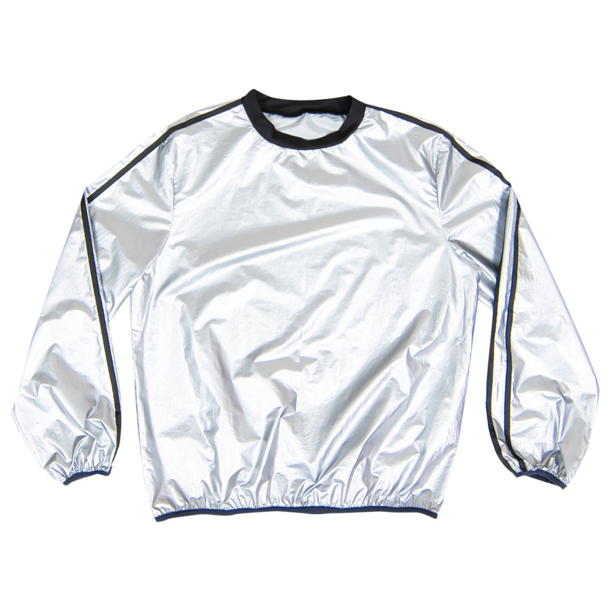 Todd and Margo Shiny Silver 2 Piece Workout Top and Pants Halloween Costume Set