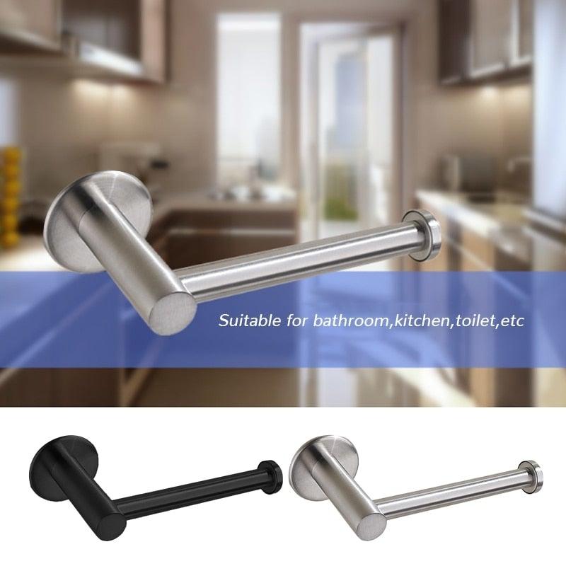 Toilet Wall Mount Toilet Paper Holder Stainless Steel Bathroom Kitchen Roll Paper Accessory Tissue Towel Accessories  Holders Modern Paper Roll Holder Wall Mount Tissue Roll Rack