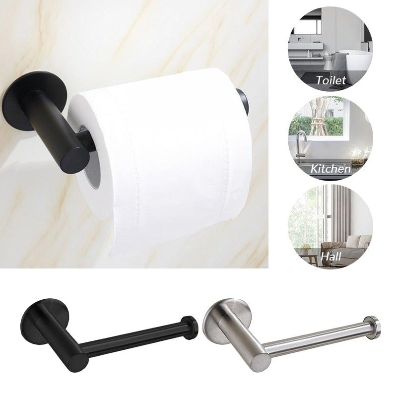 Toilet Wall Mount Toilet Paper Holder Stainless Steel Bathroom Kitchen Roll Paper Accessory Tissue Towel Accessories  Holders Modern Paper Roll Holder Wall Mount Tissue Roll Rack