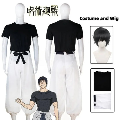 Jujutsu Kaisen Toji Fushiguro Cosplay - Sorcerer Killer Uniform &amp; Wig